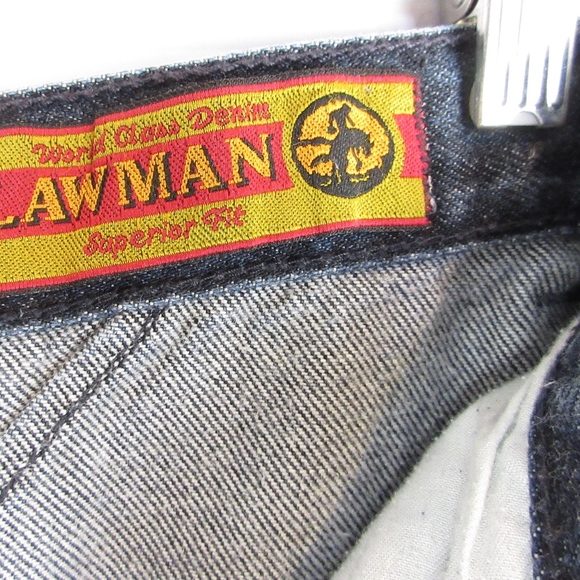 Vintage 1990's Lawman Western Jeans, Black Denim M - Picture 5 of 7